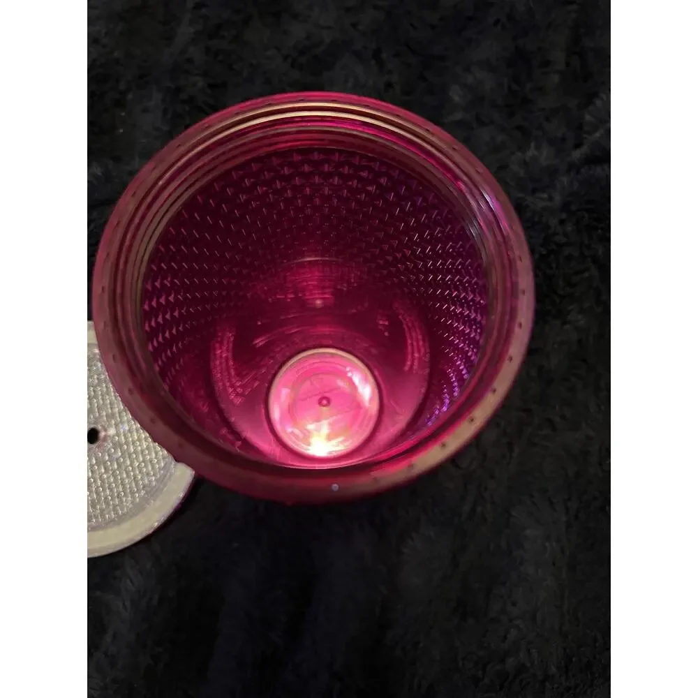 Starbucks 2022 Sangria Pink Studded Tumbler 16oz Cold Cup No Straw EUC